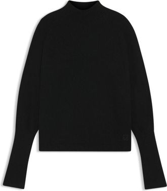 HUGO BOSS Relaxed-fit mock-neck sweater in a wool blend