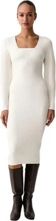 Liu Jo Vestido de punto con mangas globo - Dresses - Mujer - Blanco - XL