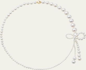 Sophie Bille Brahe Peggy Rosette Graduated Freshwater Pearl Necklace with Bow