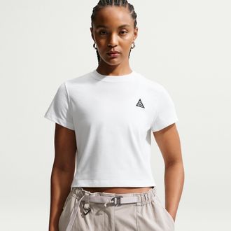 Nike Womens Nike ACG Dri-FIT Short-Sleeve Top in White | II7283-121