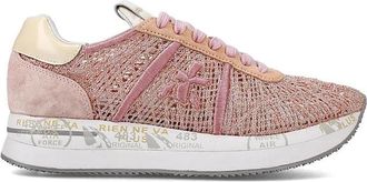 Premiata Roze Sneakers met Touwtextuur Conny Model - Dames - Sneakers - Roze - 36 EU - Leer - Schoenen