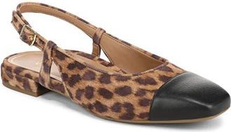 Vionic Petaluma Slingback Flat in Tan Leopard at Nordstrom, Size 9.5