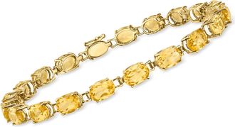 Ross-Simons Citrine Tennis Bracelet in 14kt Yellow Gold