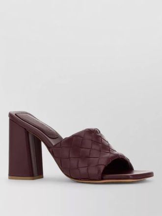 Bottega Veneta nappa leather parco mules block heel open toe