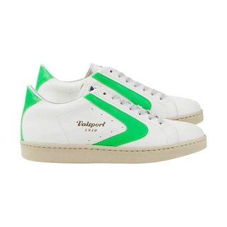 Valsport Sneakers, female, White, 6 UK, Classic Leather Green Tournament Shoes