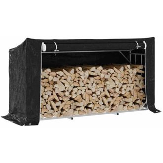 vidaXL Vidaxl - Le&ntilde;ero Cubierta Lluvia 200,5x60,5x110,5 Cm Acero Galvanizado