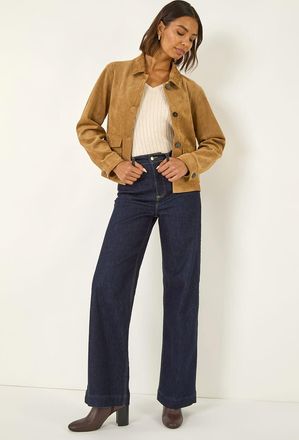 Roman Faux Suede Pocket Jacket