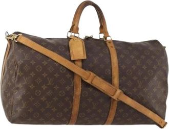 Louis Vuitton Pre-owned Weekend Bags, female, Brown, Size: ONE SIZE Pre-owned Keepall 55 Boston Bag