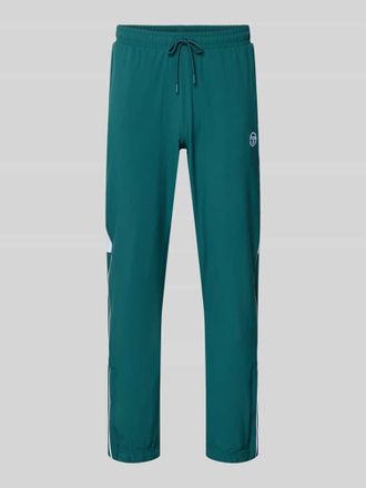 Sergio Tacchini Sweatpants mit Logo-Stitching Modell CASPIO in Petrol, Gr&ouml;&szlig;e XXL