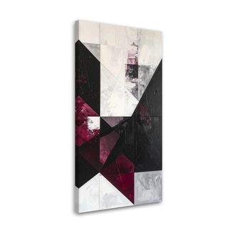 Feeby Cuadro En Lienzo, Abstracci&oacute;n En Tonos Burdeos, 60x120