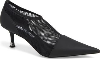 Alexander Wang Fei Mesh Pointed Toe Bootie in Black at Nordstrom, Size 39