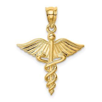 Diamond2Deal 14k Yellow Gold Polished 3-D Medical Pendant