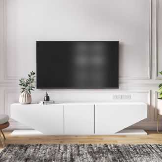 Decorotika Pearl TV Stand TV Unit for TVs up to 71 inch in White