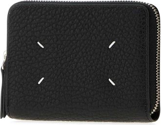 Maison Margiela Womens Around Wallet Black Leather