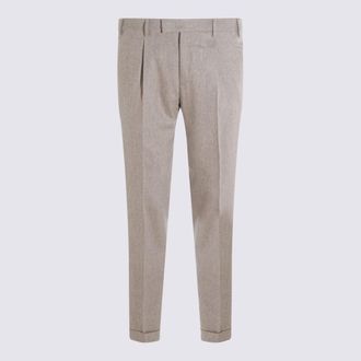 Pantaloni Torino Beige Wool Pants