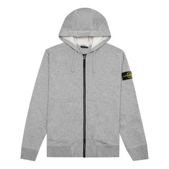 Stone Island Hooded Track Jacket Melange Grey 761564251-V0M64