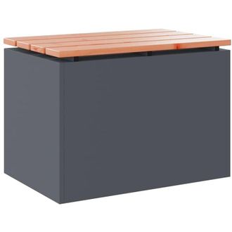 vidaXL Banco de jardín Antracita 60 x 40 x 43 cm Acero vidaXL