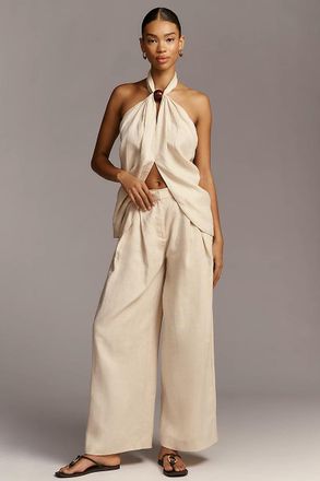Faithfull The Brand 100% Linen Sofia Trousers Pants