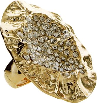 Olivia Welles Crystal Cove Statement Ring in Gold /Clear at Nordstrom Rack