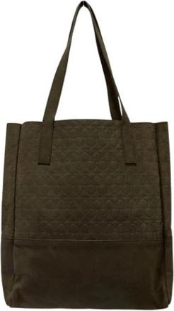 Alexander McQueen Pre-owned Embossed Leather Tote Bag - Dames - Vintage Shopper - Groen - ONE Size - Leer - Vintage