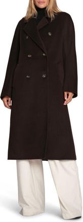 Belle & Bloom Real Love Double Breasted Maxi Coat in Chocolate at Nordstrom, Size X-Small