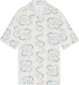 Nn.07 Korte Mouw Hawaiiaanse Stijl Overhemd - Heren - Korte mouwen Overhemden - Wit - M - Katoen - Overhemden