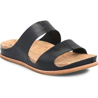 Kork-ease Tutsi Slide Sandal in Black Leather at Nordstrom Rack, Size 8