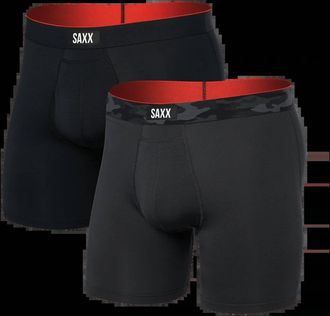 Saxx Mens Multi Sport Mesh Briefs - 2 Pack In Black