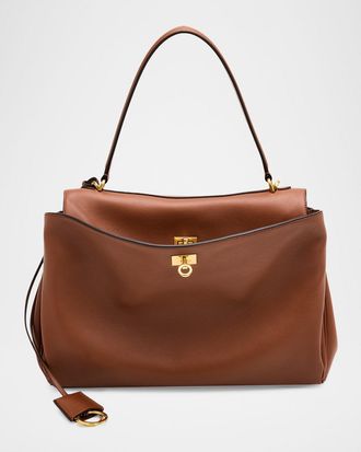 Balenciaga Rodeo Medium Calfskin Leather Bag