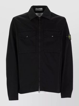 Stone Island regular-fit cotton shirt jacket