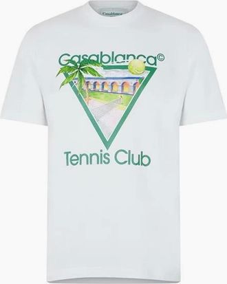 Casablanca Mens Casablanca New Tennis T Shirt White - Size: 38
