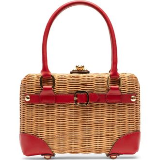Frances Valentine Lady Basket Wicker Handheld Bag in Red at Nordstrom