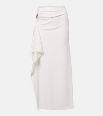 CHRISTOPHER ESBER Ribbed-knit draped maxi skirt