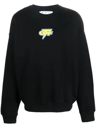 Off-white Arrows print crew neck sweatshirt - men - Cotton - S - Black
