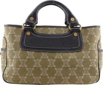 Celine Pre-owned Handbags, female, Green, Size: ONE SIZE Pre-owned Canvas handbags