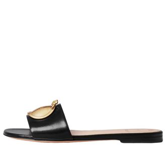 Dior (WMNS) DIOR M&eacute;daillon Buckle Slide Black KCO694LAB-S900
