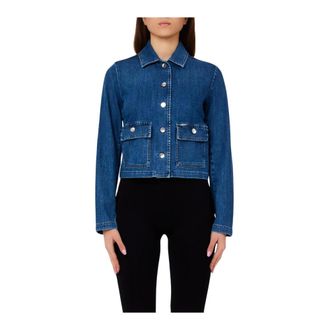 Liu Jo Denim Jackets, female, Blue, Size: S Jacket