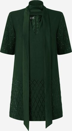 Pinko T-shirt Style Dress With Rhinestones