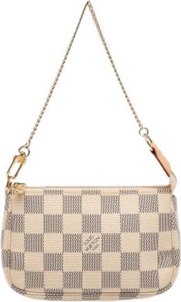 Louis Vuitton Pre-owned Mini Pochette Accessoires - Dames - Vintage Mini Tas - Wit - ONE Size - Vintage