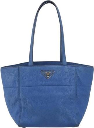 Prada Pre-owned Tote Bags, female, Blue, Size: ONE SIZE Pre-owned Vintage Tote Bag