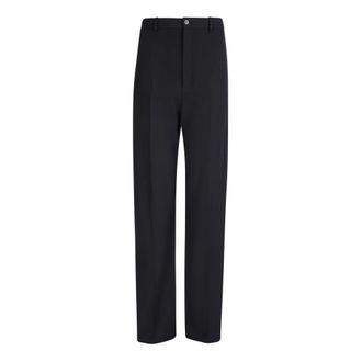 Balenciaga Straight Trousers, male, Black, Size: M Black Tailored Trousers Large Fit
