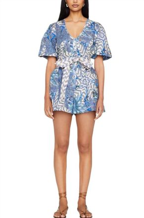 Marie Oliver Devin Romper In Anise Breeze