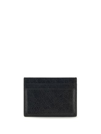Balenciaga Womens Le City Card Holder Black Lamb Ovis Aries Wallet