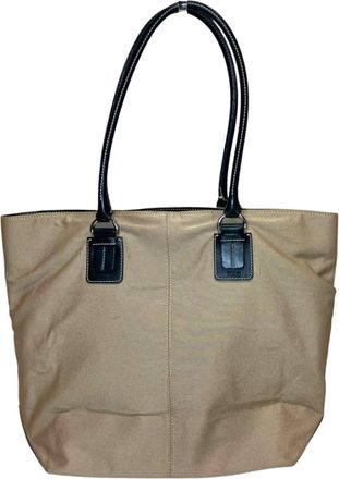 Tod's Beige Nylon Leather Tote Bag (Pre-Owned)