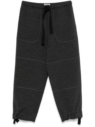 Jil Sander m&eacute;lange-effect trousers - men - Wool/Polyester - S - Grey