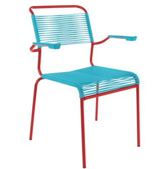 Schubiger M&ouml;bel Spaghetti-Stuhl S&auml;ntis mit Armlehnen