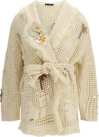Alanui Beige Cotton Womens Cardigan