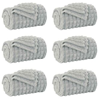 vidaXL Mantitas De Sof&aacute; 6 Pcs Gris 150 X 130 Cm Lana Vidaxl