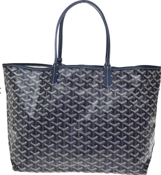 Goyard Navy Iconic Print Saint Louis Toe Bag and Pouch