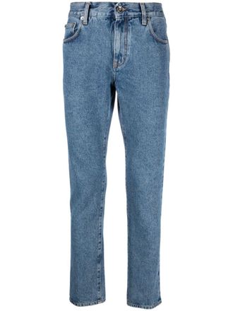Off-white Jeans skinny con stampa - Blu